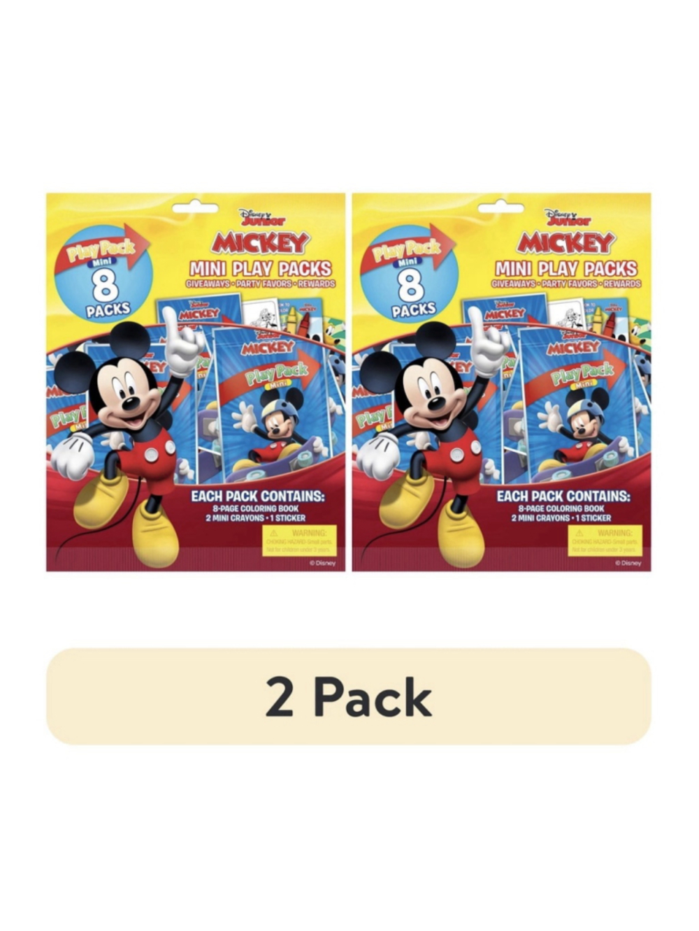 (2 Packs ) Disney Junior Mickey Pack Party Favors (16 Mini Party Packs Total)